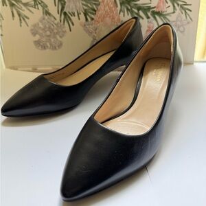 Cole Haan Black Kitten Heel Pumps